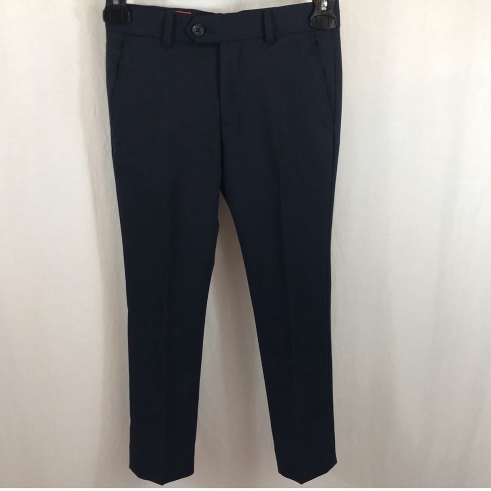 Tallia Boys Solid Navy Wool Blend Suit Size 6 - Picture 5 of 8